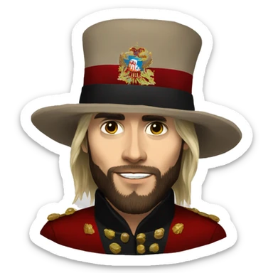 jared leto in the russian hat sticker
