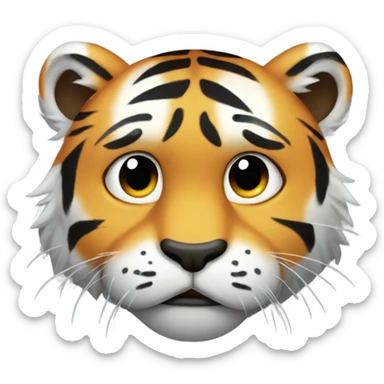 Tiger crying tears sticker