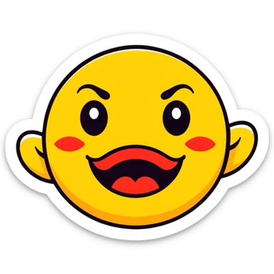 Lip biting emoji  sticker
