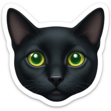 bombay cat green eyes sticker