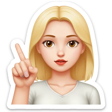 Girl giving the middle finger sticker