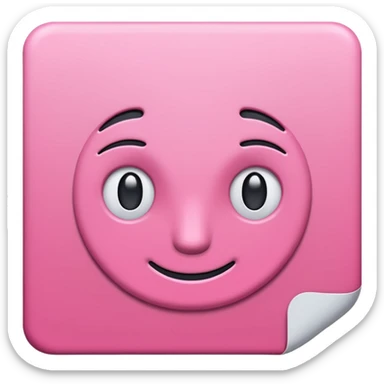 mac os mixed papers skeuomorphic pink sticker