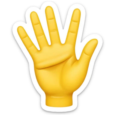 Emoji hand with 3 fingers up sticker