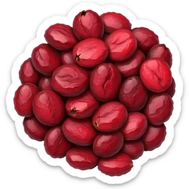dehydrated cranberry sticker