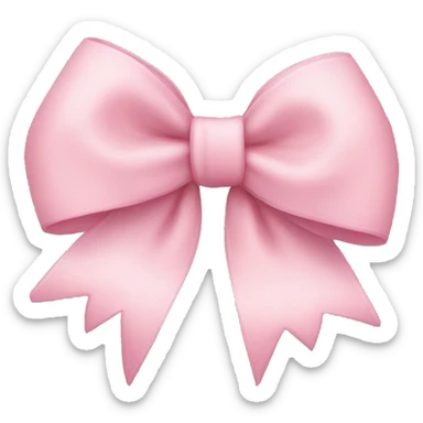 light pink bow sticker