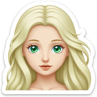 polish princess with green/blue eyes sticker