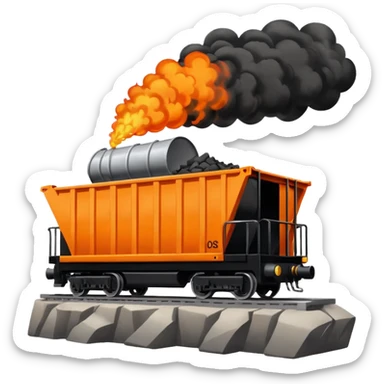 Train pushing dumpster fire off cliff sticker