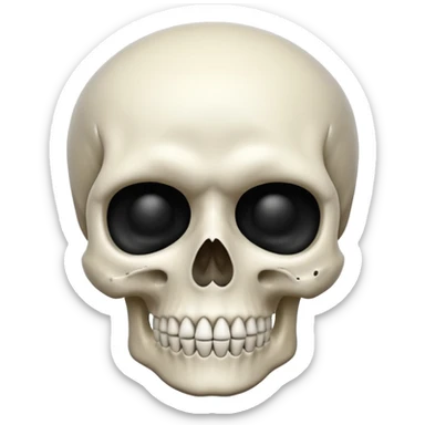 Skull shushing sticker