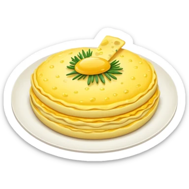 Omelet with chives  sticker