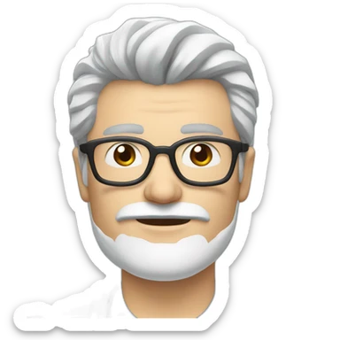doctor steven gundry with short white beard sticker