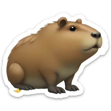 capybara and aligator sticker