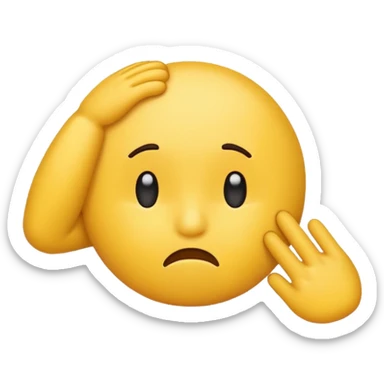 confused yellow emoji scratching his head sticker