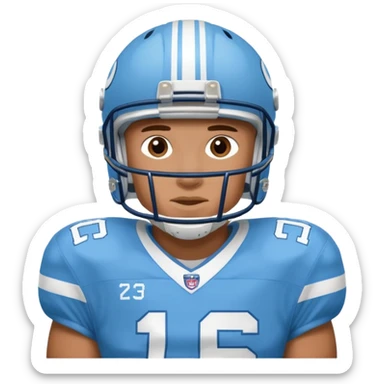 college football player Carolina Blue sticker