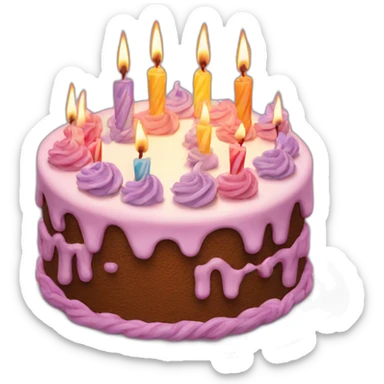 Birthday cake with candles  sticker