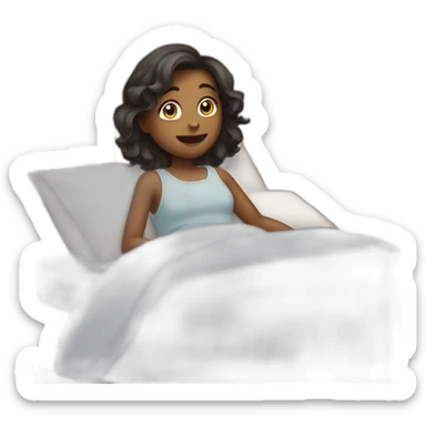 girl goes to bed sticker