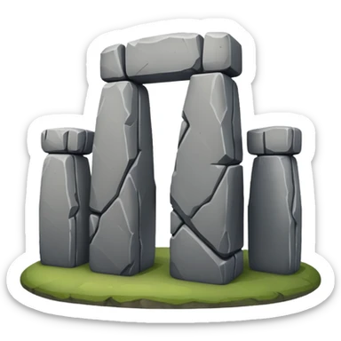 Stone henge emoji in Apple iOS style sticker