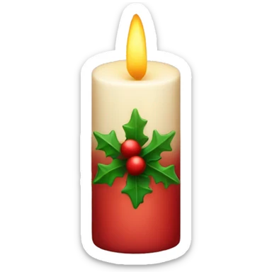 christmas candle sticker