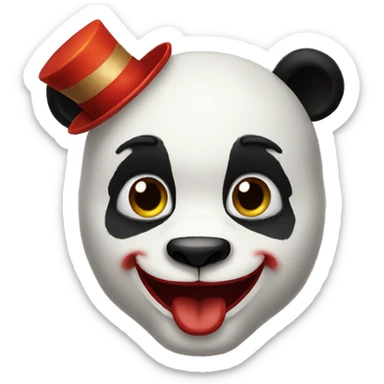 Payaso panda tonto  sticker