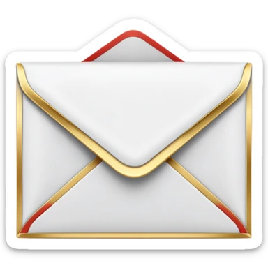 realistic wedding beautiful envelope sticker