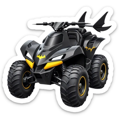 batmobile atv raptor 700 with a smile sticker