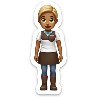 Girl working at Dunkin’ Donuts  sticker