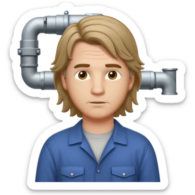 customer. 1 person only white male with shoulder normal person cloths. adult. pipeline technician change the expression and the shape of the face change the color of eyes. dont put background sticker