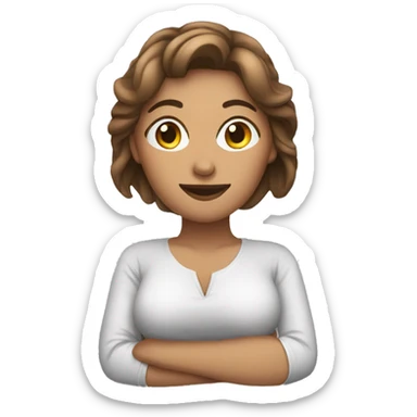 woman with padded cups sticker