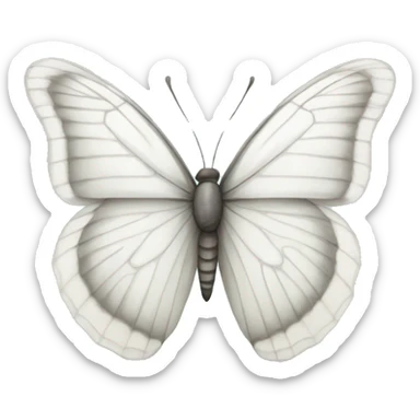 White butterfly sticker