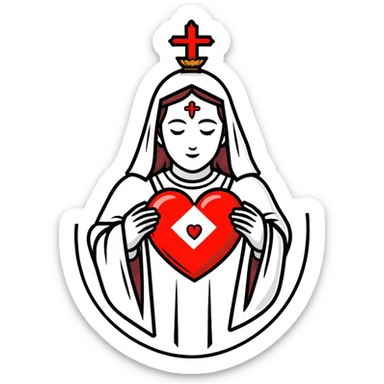 Sacred heart sticker