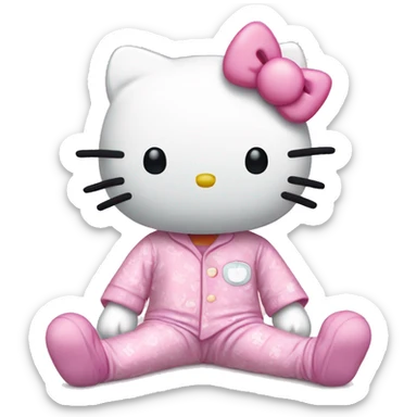 Hello Kitty en pyjama hello kitty  sticker