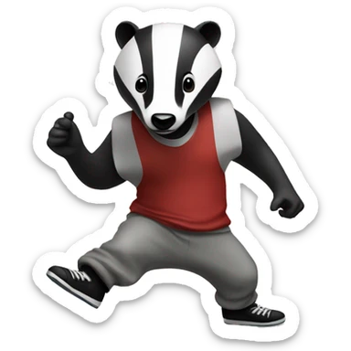 badger breakdancing sticker
