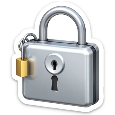 Runaway lock and key  sticker