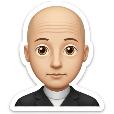 bald man with jewish appearance, fourth version sticker