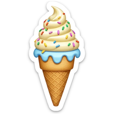 ice cream with sprinkles sticker