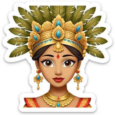 Female balinese dancer sticker