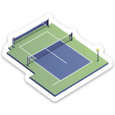 tennis court sticker