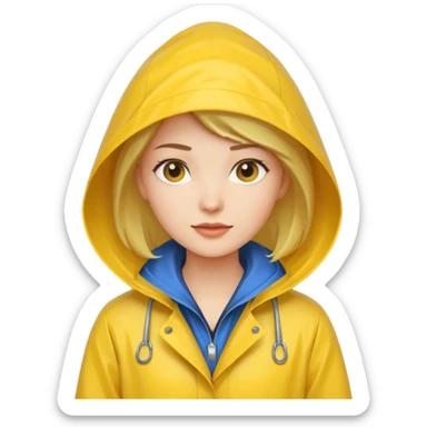 yellow raincoat for women sticker