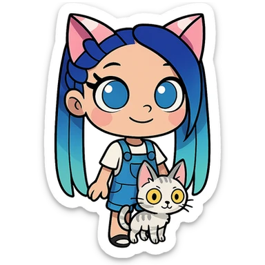 Extract only the main character from the image, remove the background and all other elements, and provide the character with a transparent background. sticker