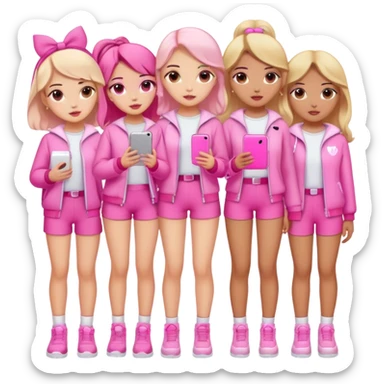 Pink aesthetic girls sticker