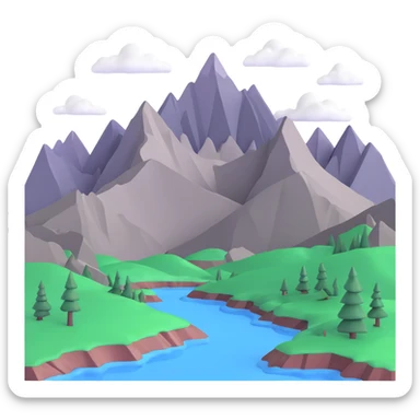 Khibiny mountains in Russia with distinctive peaks and geology sticker