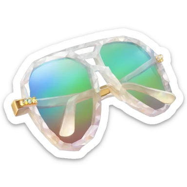 opal Crystal gemstone pair of sunglasses sticker