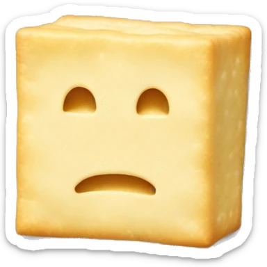 Realistic White cheddar cheez it cracker without a face sticker