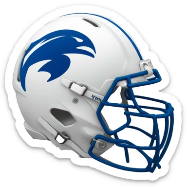 blue and white football helmet sticker