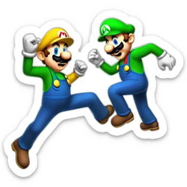 mario and luigi dance sticker