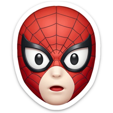 White hello kitty face and Spider-Man  sticker