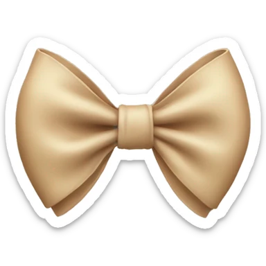 Beige bow sticker