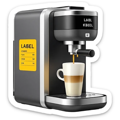 Минималистичный Эмодзи пак в Telegram для кофейной компании LABEL. Цветовая палитра: #FFFFFF, #F7FD02, #D3D3D3, # 242424 sticker