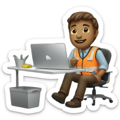 Working outside sticker