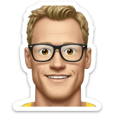 Jonathan Toews wearing glasses as beach bum sticker