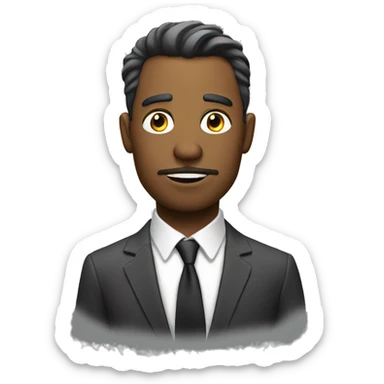 untidy business man sticker